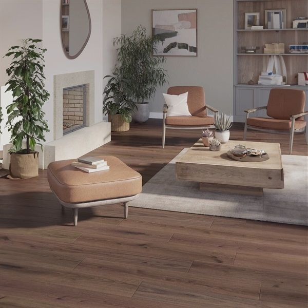 Вініл Tarkett Elegance Rigid 55 Delicate Oak Brown 280007016 &mdash; фото ламінату