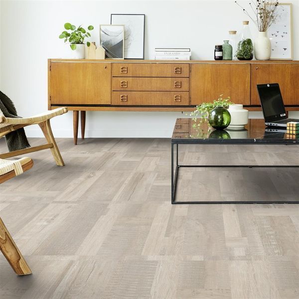 Вініл Tarkett Elegance Rigid 55 Patchwork White 280008017 &mdash; фото ламінату